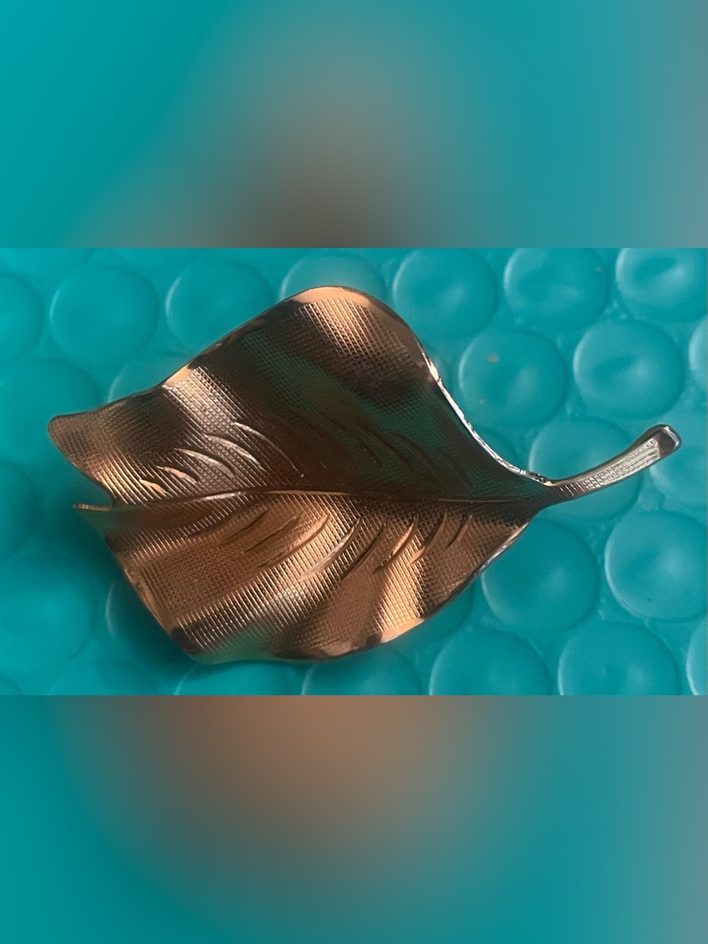 Source Unknown Gold Leaf Brooch